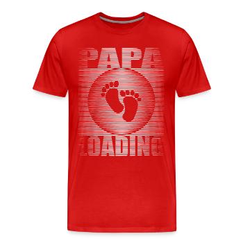 Schwangerschaft 2024 - Werdender Vater - Papa - Männer Premium Bio T-Shirt - Rot - Vorne - Damien (186cm)