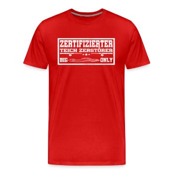 Big Aal only - Lustiges Fischen Angeln Angler - Männer Premium Bio T-Shirt - Rot - Vorne - Damien (186cm)