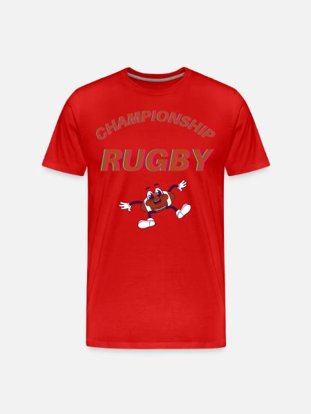 Rugby-Geschenk der nationalen Rugby-Meisterschaft - Männer Premium Bio T-Shirt - Rot