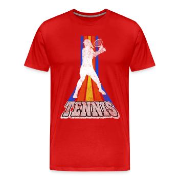Tennis Tennisspielerin Frau Sport Match Verein Fan - Männer Premium Bio T-Shirt - Rot - Vorne - Damien (186cm)