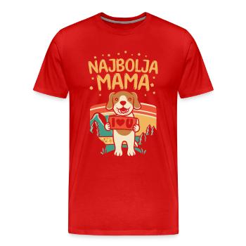 Najbolja maman I meilleur cadeau de fête des mères de maman - T-shirt bio Premium Homme - rouge - Devant - Damien (186cm)