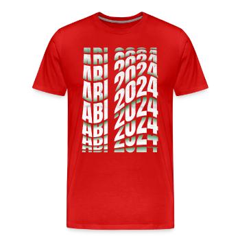 Abitur 2024 Abi Studium Abschlussklasse - Männer Premium Bio T-Shirt - Rot - Vorne - Damien (186cm)