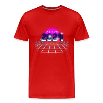 Abitur 2024 Abi Studium Abschlussklasse - Männer Premium Bio T-Shirt - Rot - Vorne - Damien (186cm)