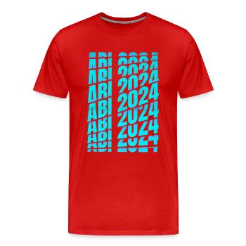 Abitur 2024 Abi Studium Abschlussklasse - Männer Premium Bio T-Shirt - Rot - Vorne - Damien (186cm)