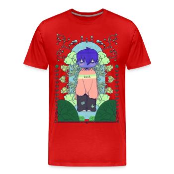 Lost - Männer Premium Bio T-Shirt - Rot - Vorne - Damien (186cm)