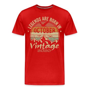 Awesome Since October 2020 - October 2020 Gift - Men's Premium Organic T-Shirt - red - Front - Damien (186cm)