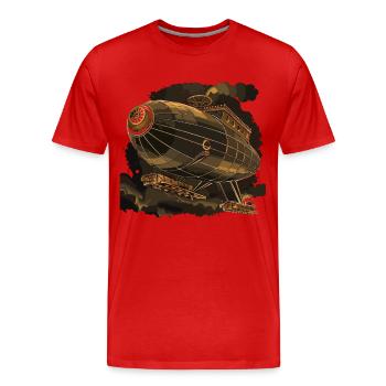Steam Punk Art Funky Steampunk - Männer Premium Bio T-Shirt - Rot - Vorne - Damien (186cm)
