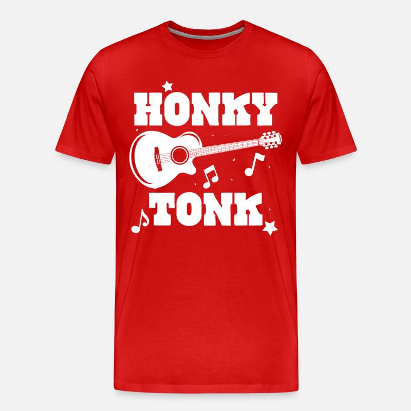 Honky Tonk - Männer Premium Bio T-Shirt - Rot