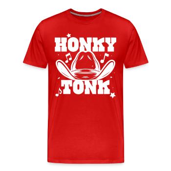 Honky Tonk - T-shirt bio Premium Homme - rouge - Devant - Damien (186cm)