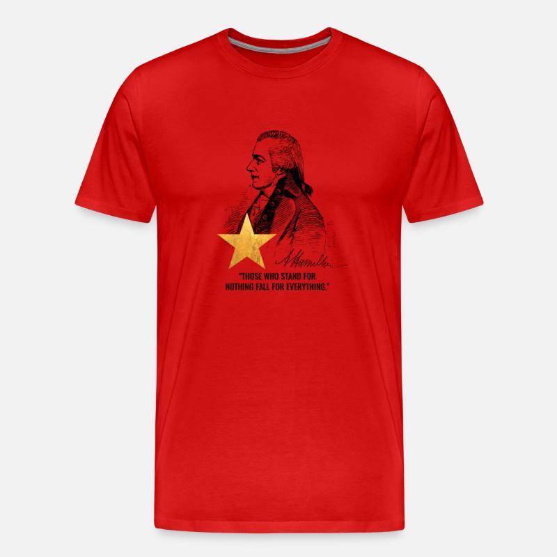 Alexander Hamilton - Männer Premium Bio T-Shirt - Rot