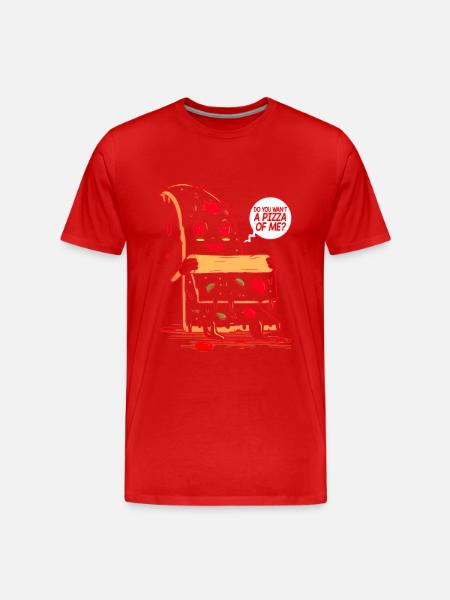 Voulez-vous une pizza de moi? - T-shirt bio Premium Homme - rouge