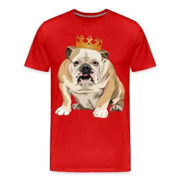 Le vrai roi - T-shirt bio Premium Homme - rouge - Devant - Damien (186cm)