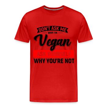 vegan - Männer Premium Bio T-Shirt - Rot - Vorne - Damien (186cm)