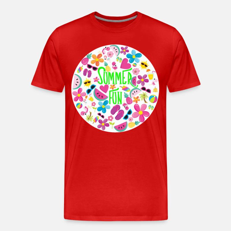 Summer Fun - T-shirt bio Premium Homme - rouge