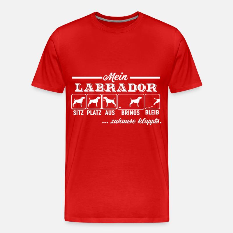 Labrador Retriever - Männer Premium Bio T-Shirt - Rot