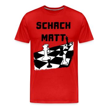 Checkmate Chessboard Chessplayer - T-shirt bio Premium Homme - rouge - Devant - Damien (186cm)