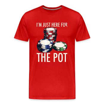 poker - Men's Premium Organic T-Shirt - red - Front - Damien (186cm)