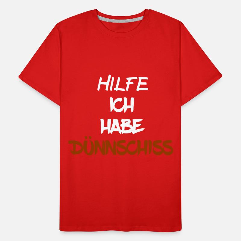 DÜNNSCHISS - STINKER - DURCHFALL - SCHEIßE Männer Premium Bio T-Shirt