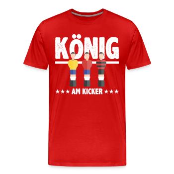 Tischkicker Tischfußball Tischfußballer Geschenk - Männer Premium Bio T-Shirt - Rot - Vorne - Damien (186cm)