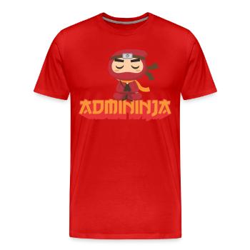 Admininja Informatiker Informatik Administrator - Männer Premium Bio T-Shirt - Rot - Vorne - Damien (186cm)