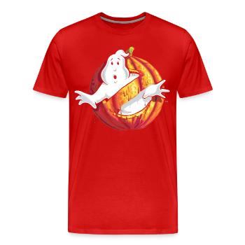 SOS Fantômes Halloween Logo - T-shirt bio Premium Homme - rouge - Devant - Damien (186cm)