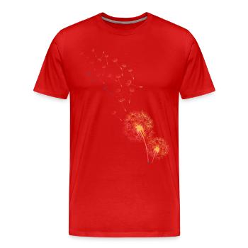 Dandelion, dandelion, of grass - Men's Premium Organic T-Shirt - red - Front - Damien (186cm)