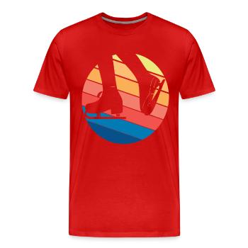 Eisschnelllauf Eiskunstlaufen Schlittschuh Winter - Männer Premium Bio T-Shirt - Rot - Vorne - Damien (186cm)