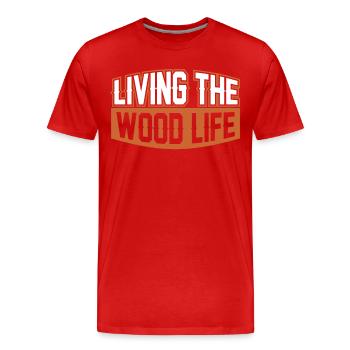 Forester lumberjack foresters lumberjack - Men's Premium Organic T-Shirt - red - Front - Damien (186cm)