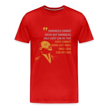 luther, luther blk, j'ai un rêve - T-shirt bio Premium Homme - rouge - Devant - Damien (186cm)