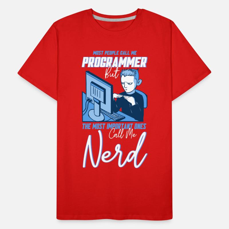 Software developer Computerfreak Programmer Men's Premium Organic T-Shirt