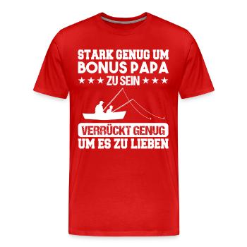 Stiefpapa Vatertag Stiefvater - Männer Premium Bio T-Shirt - Rot - Vorne - Damien (186cm)