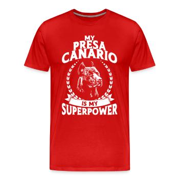 Dog Lover Propriétaire de chien Presa Canario Cadeau - T-shirt bio Premium Homme - rouge - Devant - Damien (186cm)