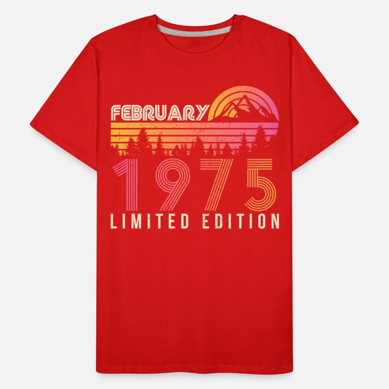 Février 1975 Retro Limited T-shirt bio Premium Homme