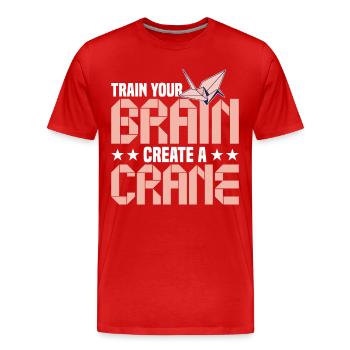 Origami-Meister Papier falten Origami - Männer Premium Bio T-Shirt - Rot - Vorne - Damien (186cm)