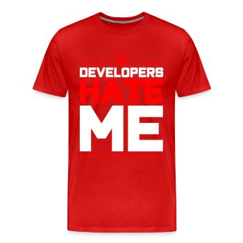 QA Ingenieur QA Tester Software Tester - Männer Premium Bio T-Shirt - Rot - Vorne - Damien (186cm)