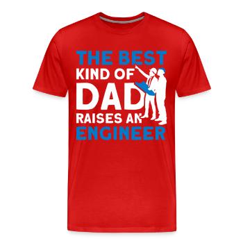 Best Kind Father Engineer Father Family - Men's Premium Organic T-Shirt - red - Front - Damien (186cm)