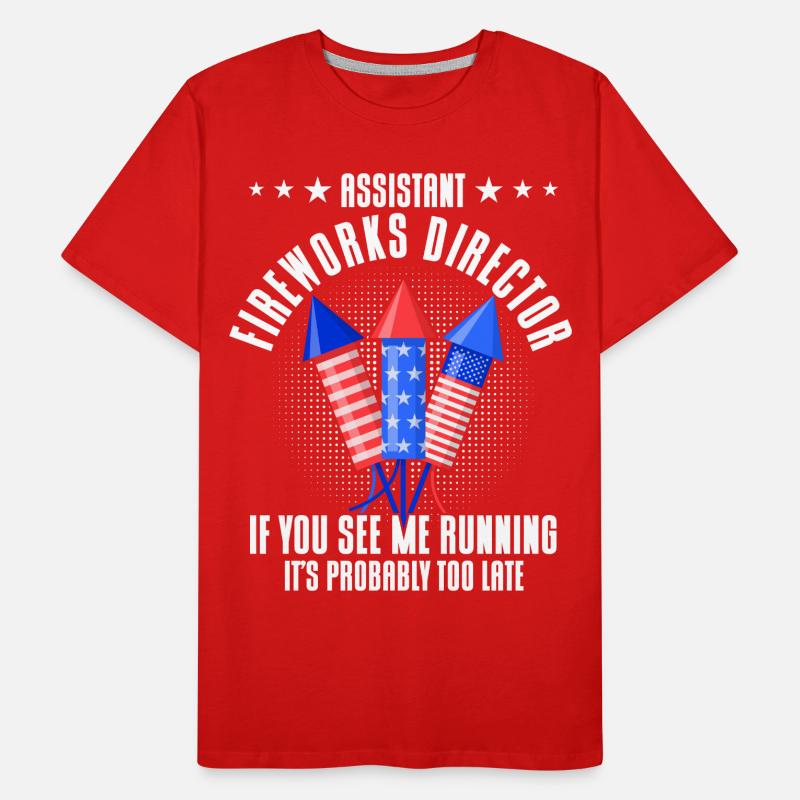 Drôle de feu d’artifice pyrotechnicien disant T-shirt bio Premium Homme