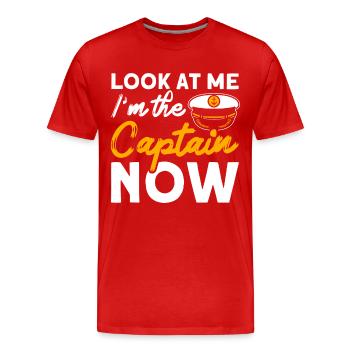 Boat Lovers Boat Captain Captain Captains - Men's Premium Organic T-Shirt - red - Front - Damien (186cm)