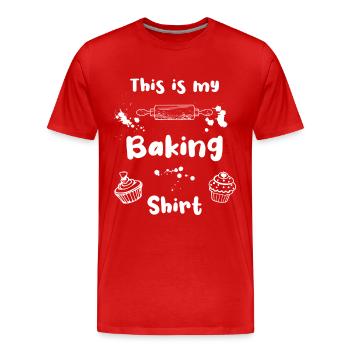 Cuisson Cuisine Rouleau Cupcake Cuisson - T-shirt bio Premium Homme - rouge - Devant - Damien (186cm)