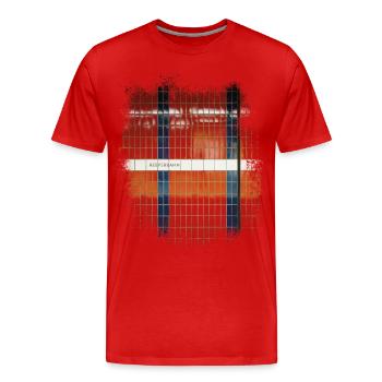 Hamburg Reeperbahn Ubahn Station Kult Souvenir - Männer Premium Bio T-Shirt - Rot - Vorne - Damien (186cm)