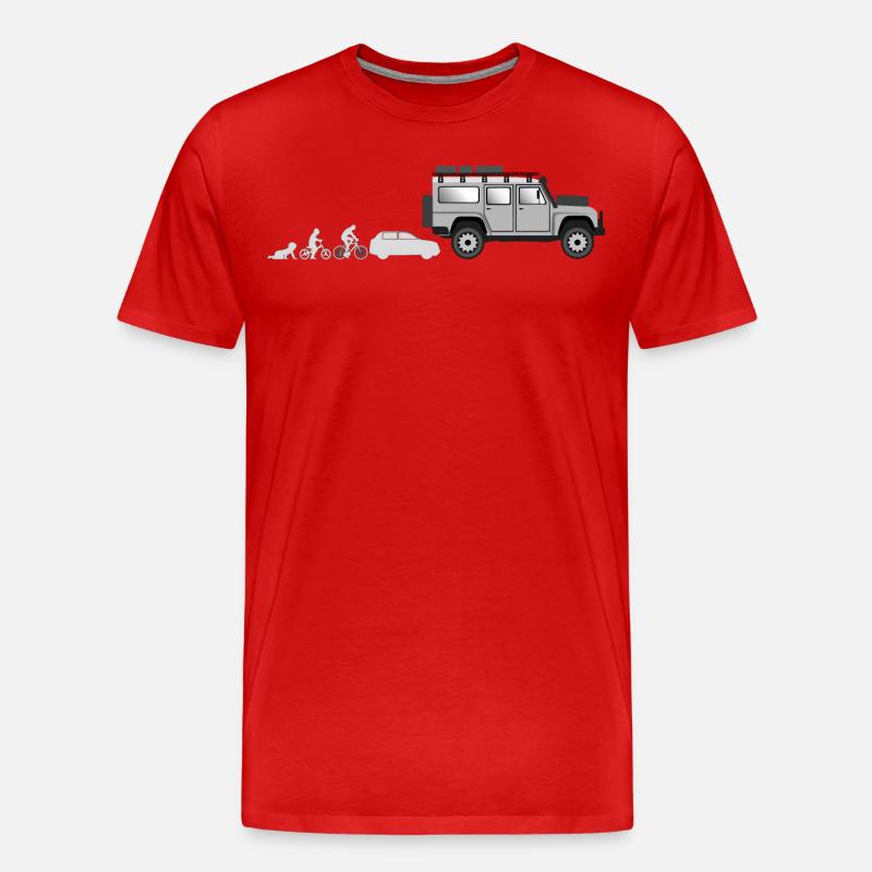 Evolution Landi 2 - Männer Premium Bio T-Shirt - Rot