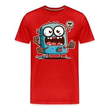 Votre compagnon du matin - T-shirt bio Premium Homme - rouge - Devant - Damien (186cm)