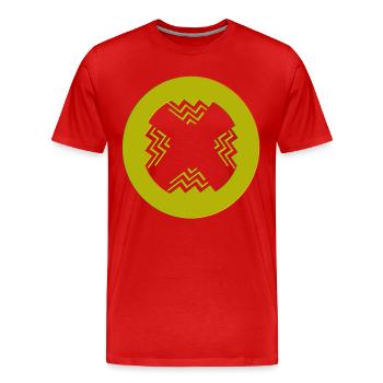 Circular Inner Style - Men's Premium Organic T-Shirt - red - Front - Damien (186cm)