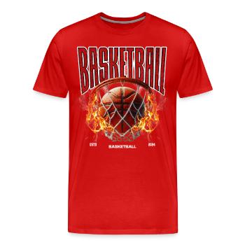 Basket-ball Joueurs de basket-ball - T-shirt bio Premium Homme - rouge - Devant - Damien (186cm)
