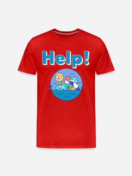 Plastic Nature Conservation Environmental Protection - Men's Premium Organic T-Shirt - red