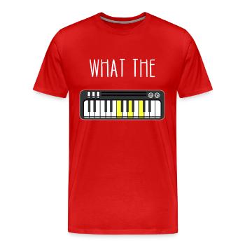 What the F? Musik Piano Klaviatur Akkord F-Dur - Männer Premium Bio T-Shirt - Rot - Vorne - Damien (186cm)