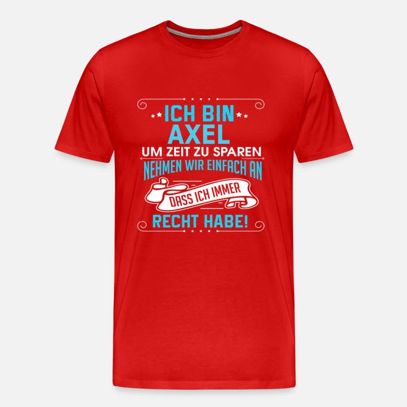 AXEL - Männer Premium Bio T-Shirt - Rot
