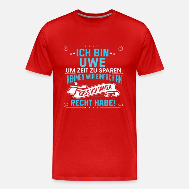 UWE - Männer Premium Bio T-Shirt - Rot