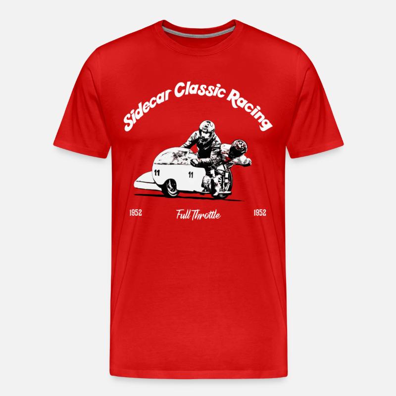 Sidecar Classic Racing - Männer Premium Bio T-Shirt - Rot