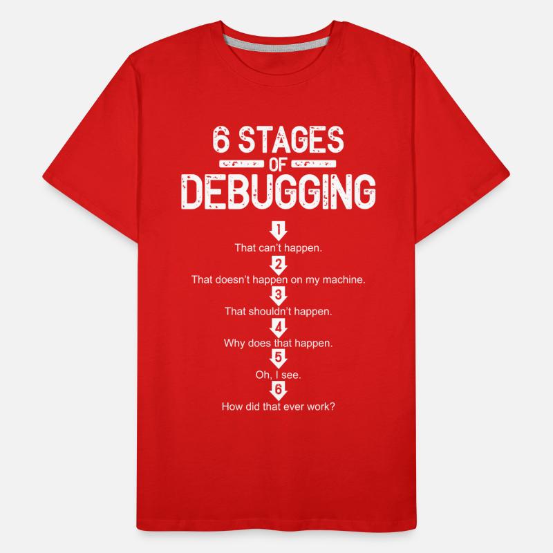 Debugging Programmierer Informatik Computer Nerd Männer Premium Bio T-Shirt